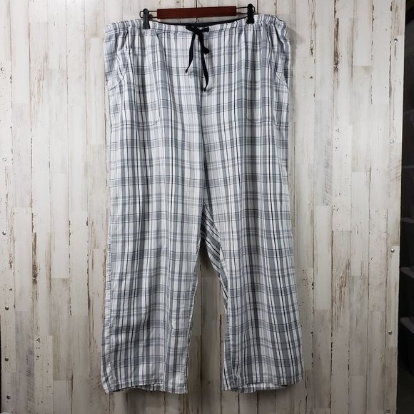 Cacique Other - Cacique Womens Lounge Pants White Gray Plaid
